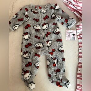 Hello kitty  Fleece  zippered onesie